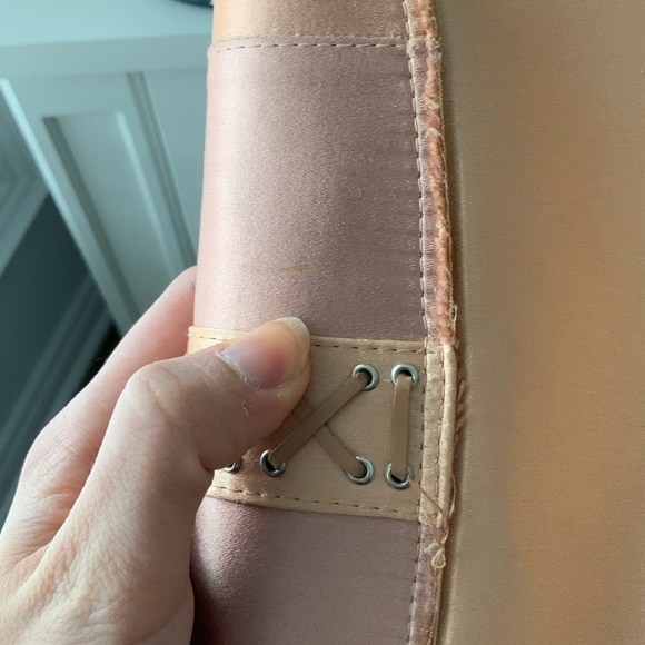 Vintage 90’S Y2K GIUSEPPE ZANOTTI Satin blush pink Shoulder Baguette Purse bag - Picture 11 of 16